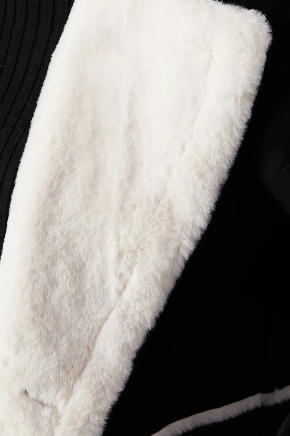 Fur Lined Double Breasted Suedette Coat