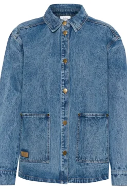 GabiSZ Boxy Fit Button Denim Jacket-