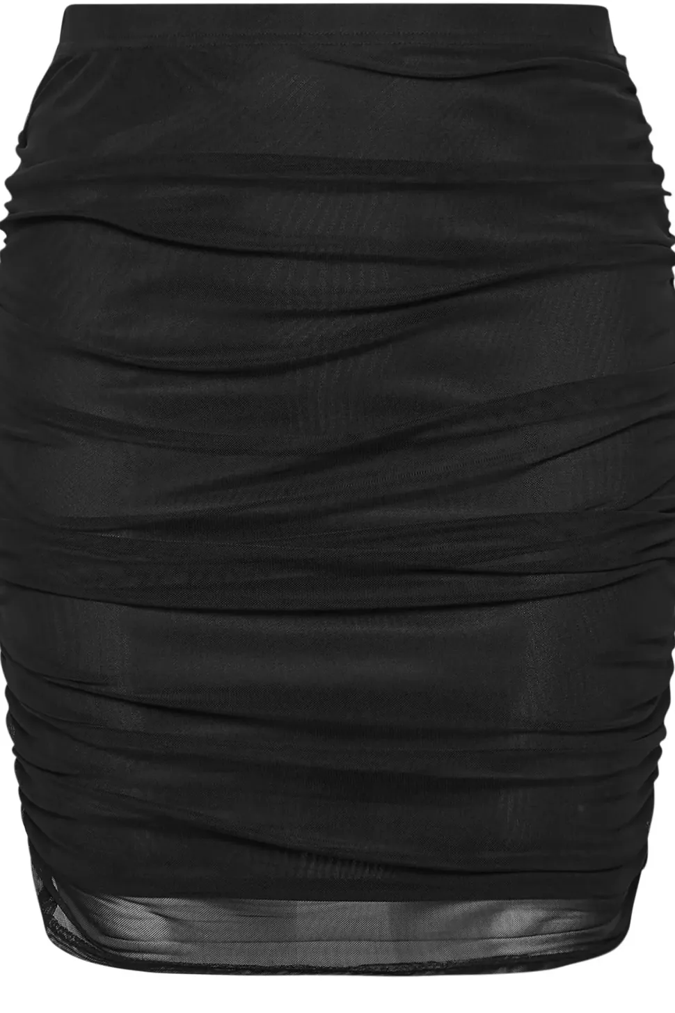 Gathered Mesh Skirt