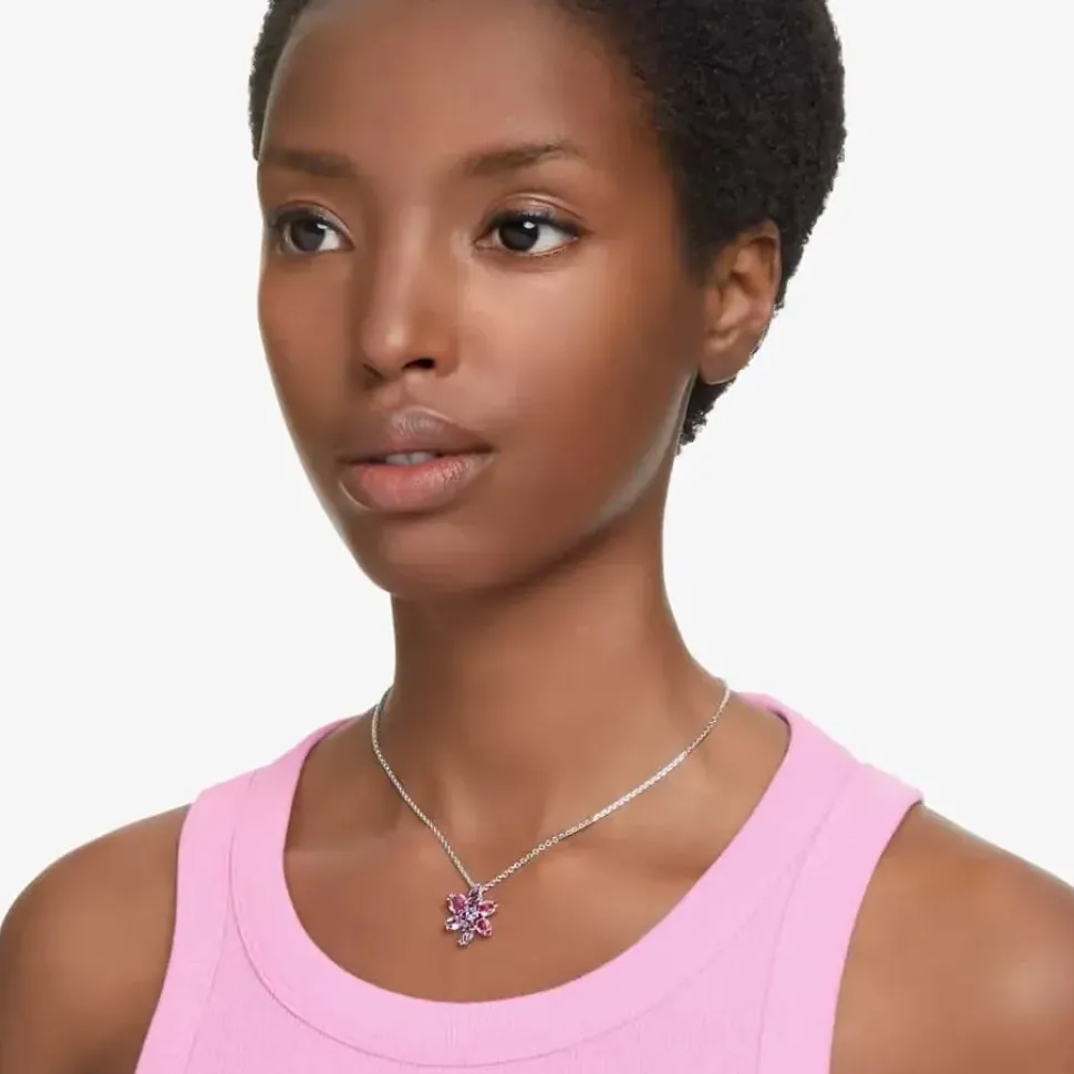 Gema Pink Flower Pendant Necklace 5662493