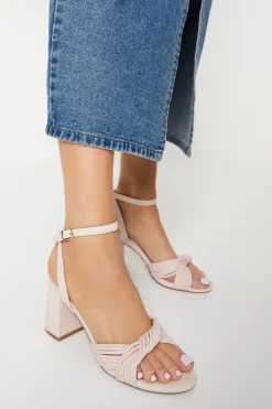 Genevieve Twist High Block Heeled Sandals