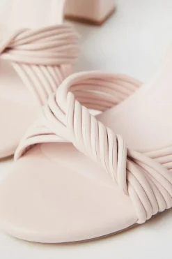 Genevieve Twist High Block Heeled Sandals