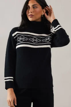 Geo High Neck Jumper