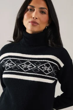 Geo High Neck Jumper