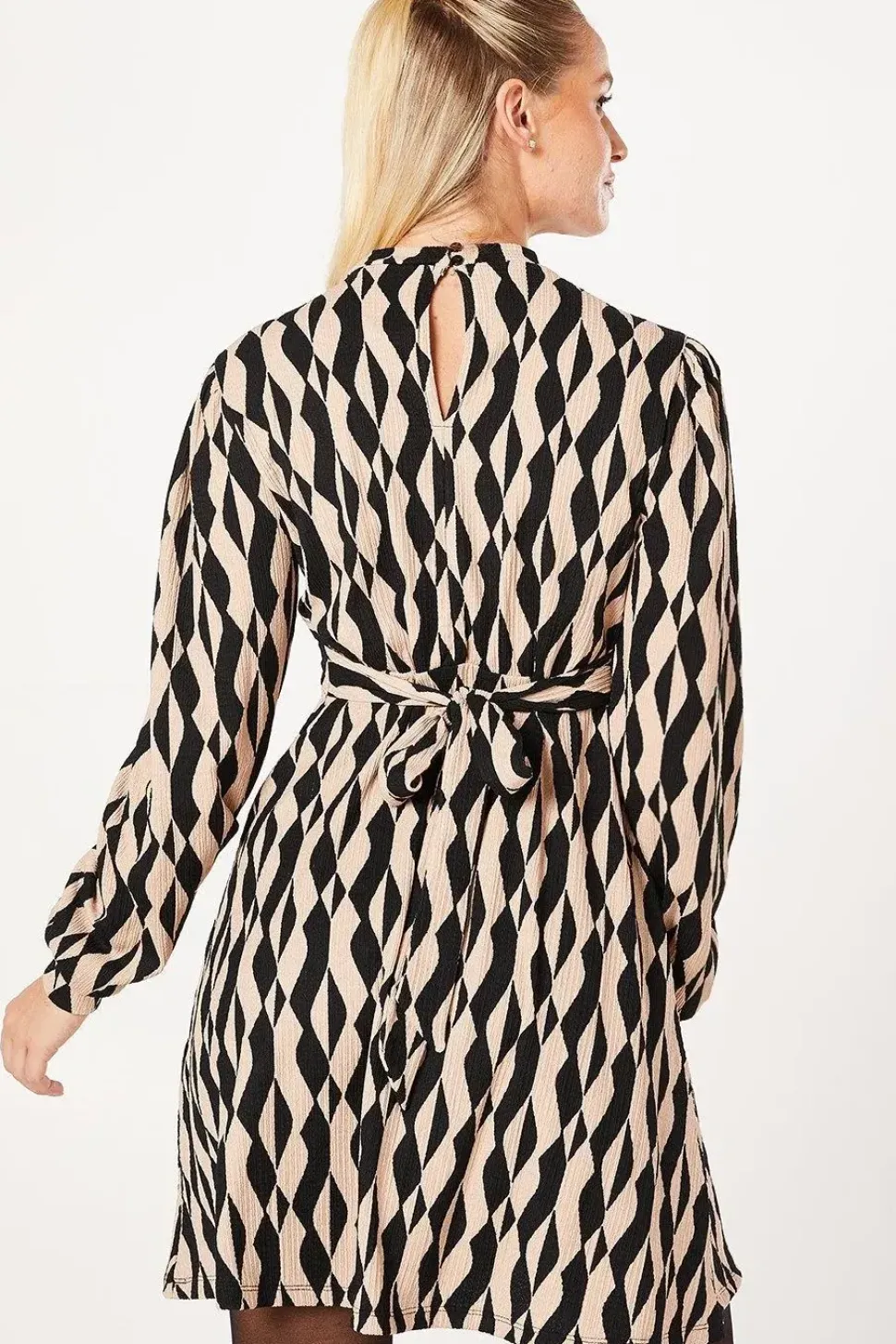 Geo Keyhole Mini Dress