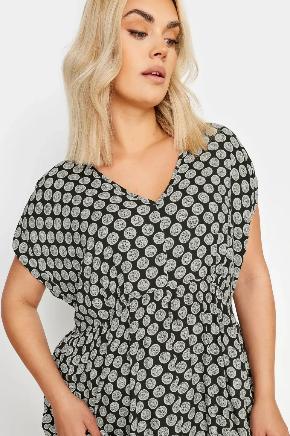 Geometric Print Tunic Top