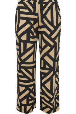 Geometric Print Wide Leg Trousers
