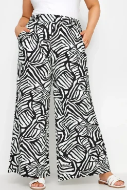 Geometric Print Wide Leg Trousers