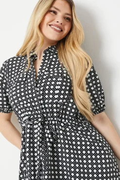 Geo Pocket Front Mini Dress