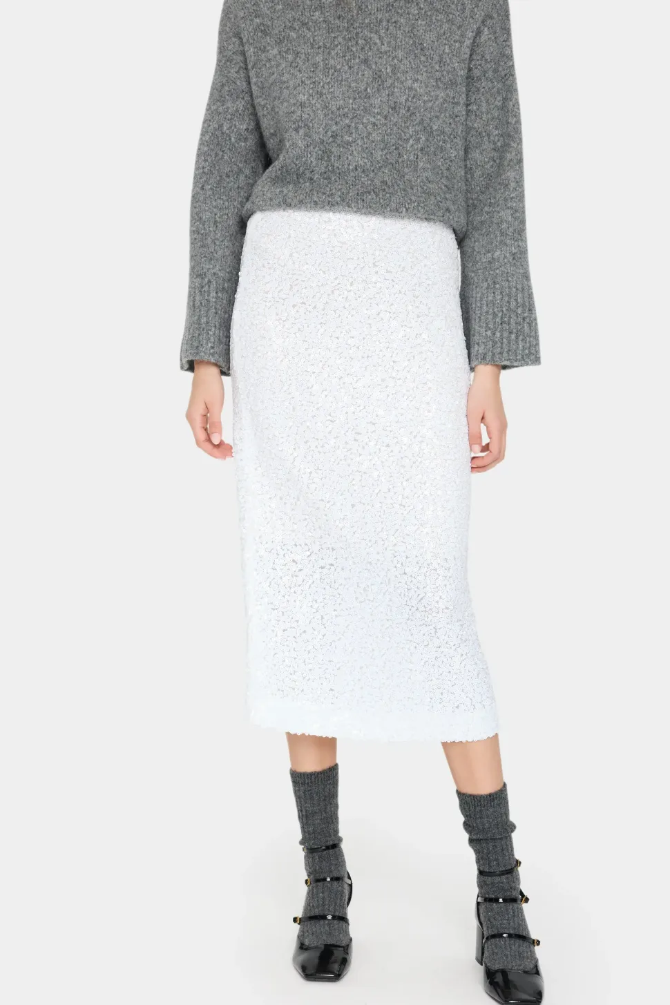 GertrudeSZ Sequin Midi Skirt-