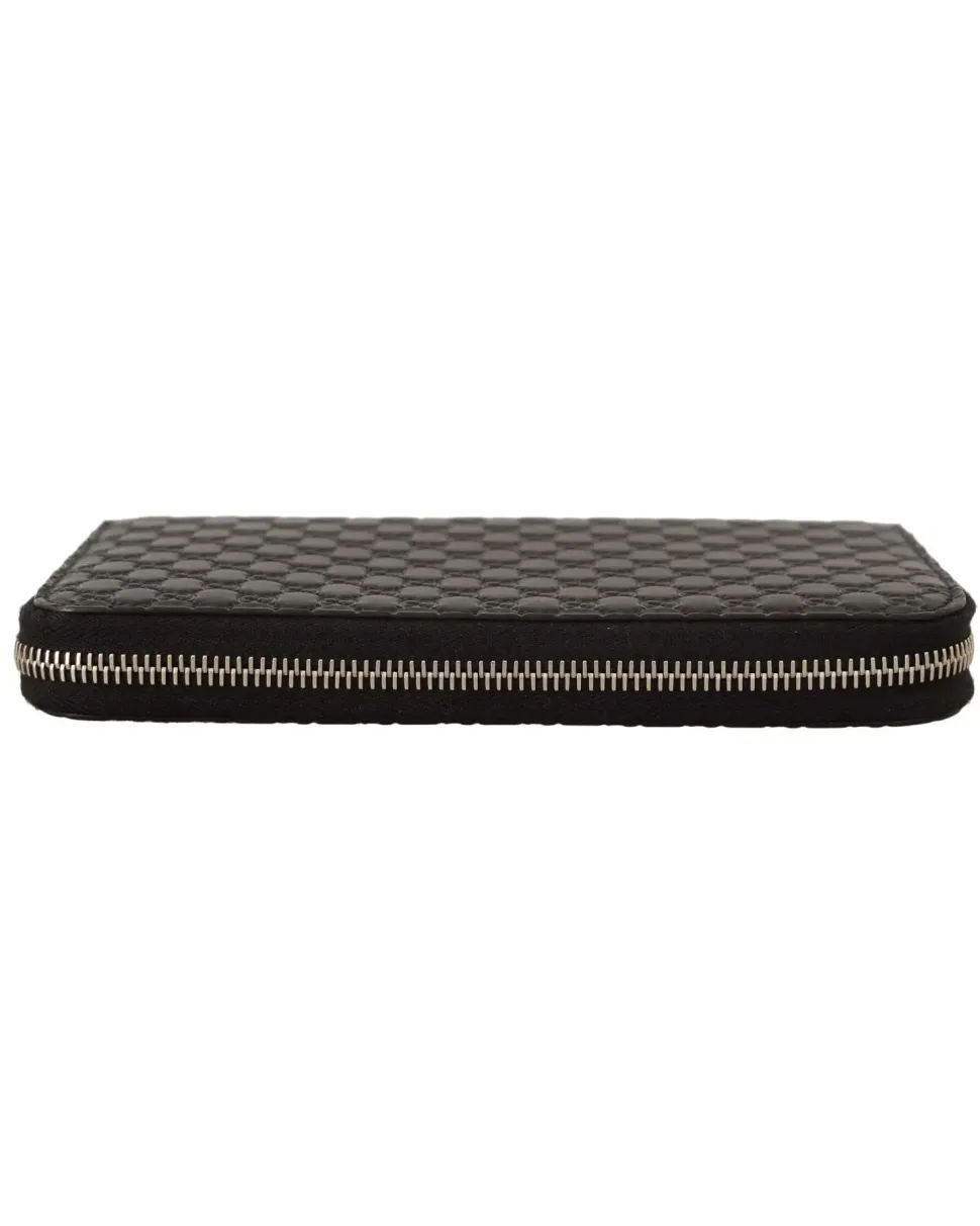 GG Supreme Canvas Zip Around Wallet Black