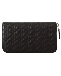 GG Supreme Canvas Zip Around Wallet Black