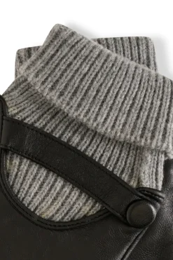Gift Boxed Knitted Cuff Leather Gloves