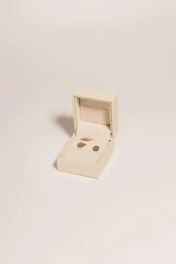 Gift Packaged 'Amoli' 18ct Yellow Gold Plated 925 Silver Geometric Stud Earrings