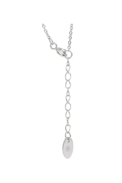 Gift Packaged 'Cosmos' Rhodium Plated 925 Silver Pearl Necklace