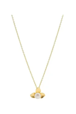 Gift Packaged 'Everleigh' 18ct Yellow Gold 925 Silver & Pearl Necklace