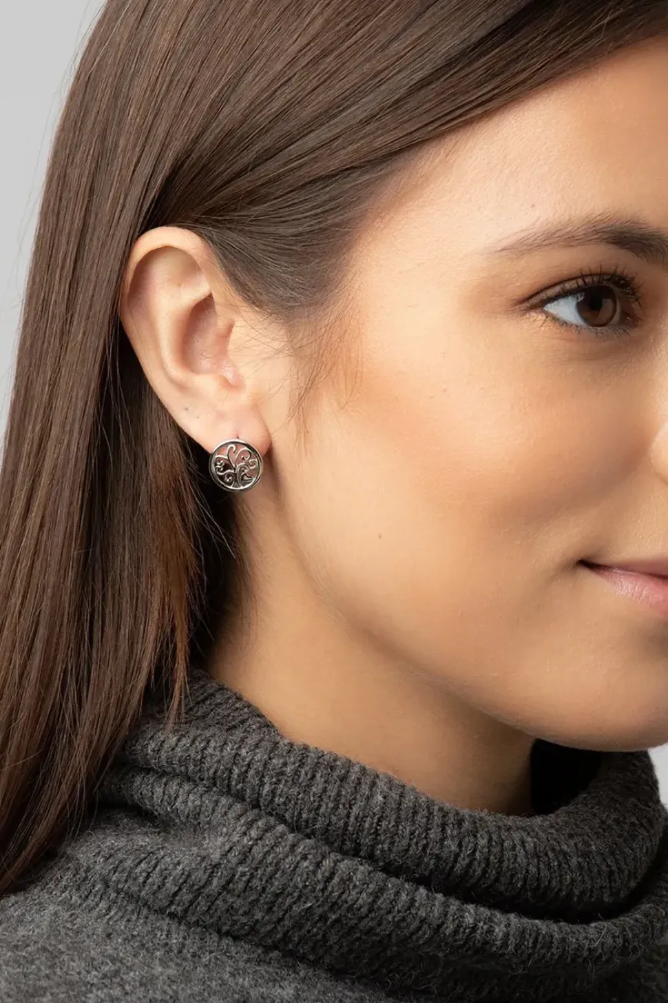 Gift Packaged 'Fosette' Rhodium 925 Silver Branch Earrings