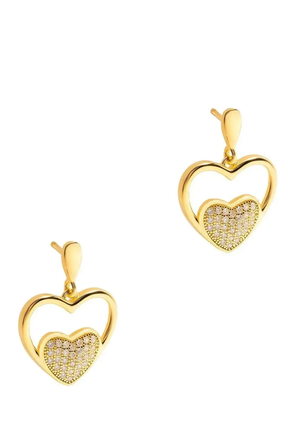 Gift Packaged 'Garcia' 18ct Yellow Gold Plated 925 Silver & Cubic Zirconia Earrings