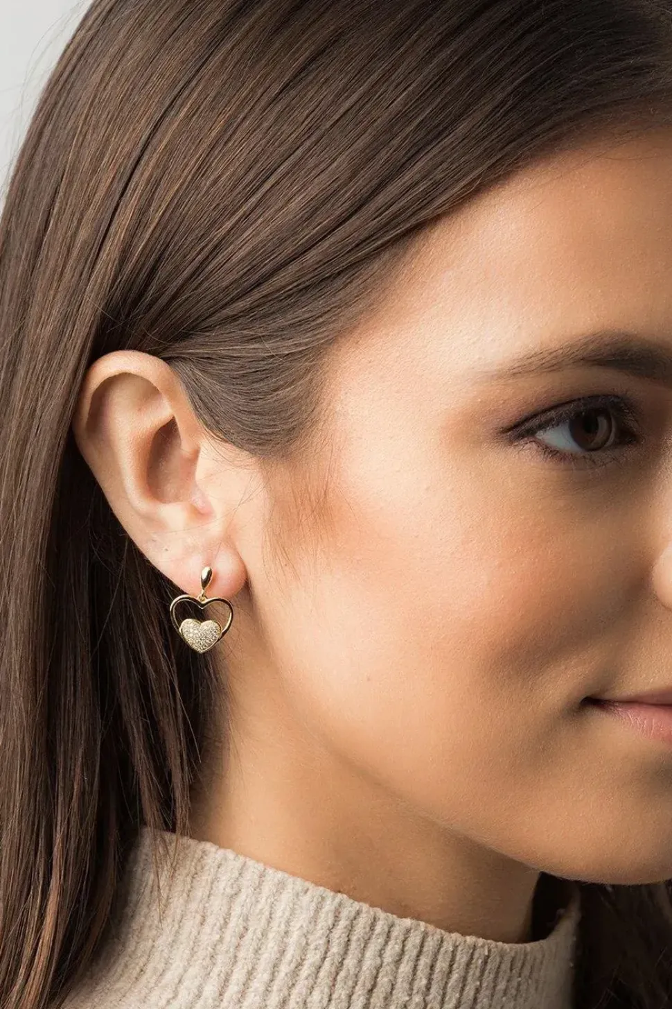 Gift Packaged 'Garcia' 18ct Yellow Gold Plated 925 Silver & Cubic Zirconia Earrings
