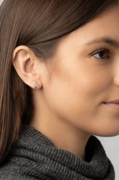 Gift Packaged 'Ines' 18ct Yellow Gold Plated 925 Silver Arrow Earrings