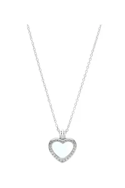 Gift Packaged 'Jordyn' 925 Silver & Cubic Zirconia Locket Necklace