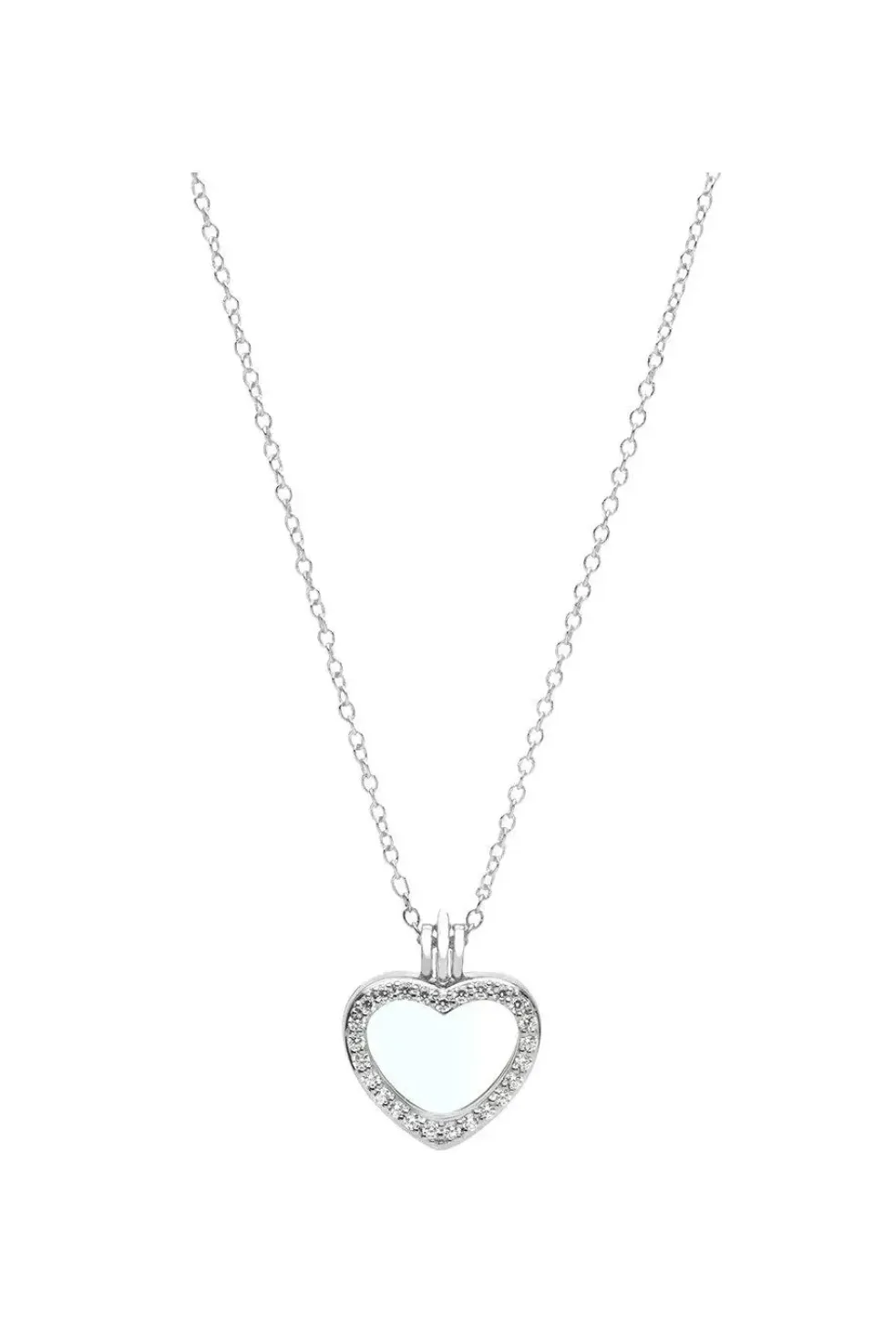 Gift Packaged 'Jordyn' 925 Silver & Cubic Zirconia Locket Necklace