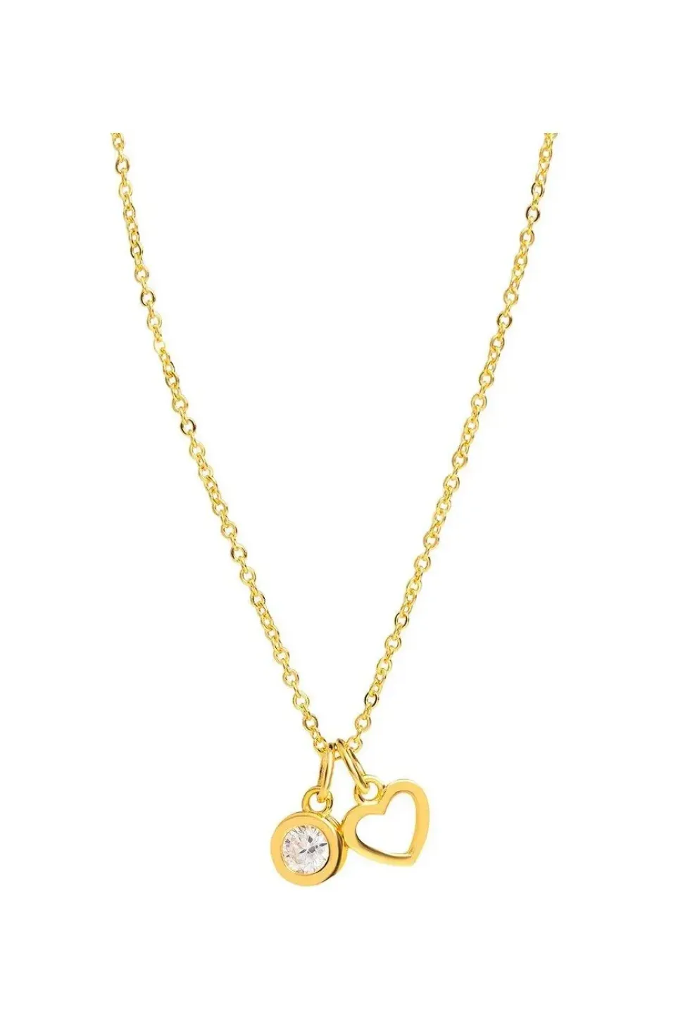 Gift Packaged 'Kouris' 18ct Yellow Gold Plated 925 Silver & Cubic Zirconia Necklace