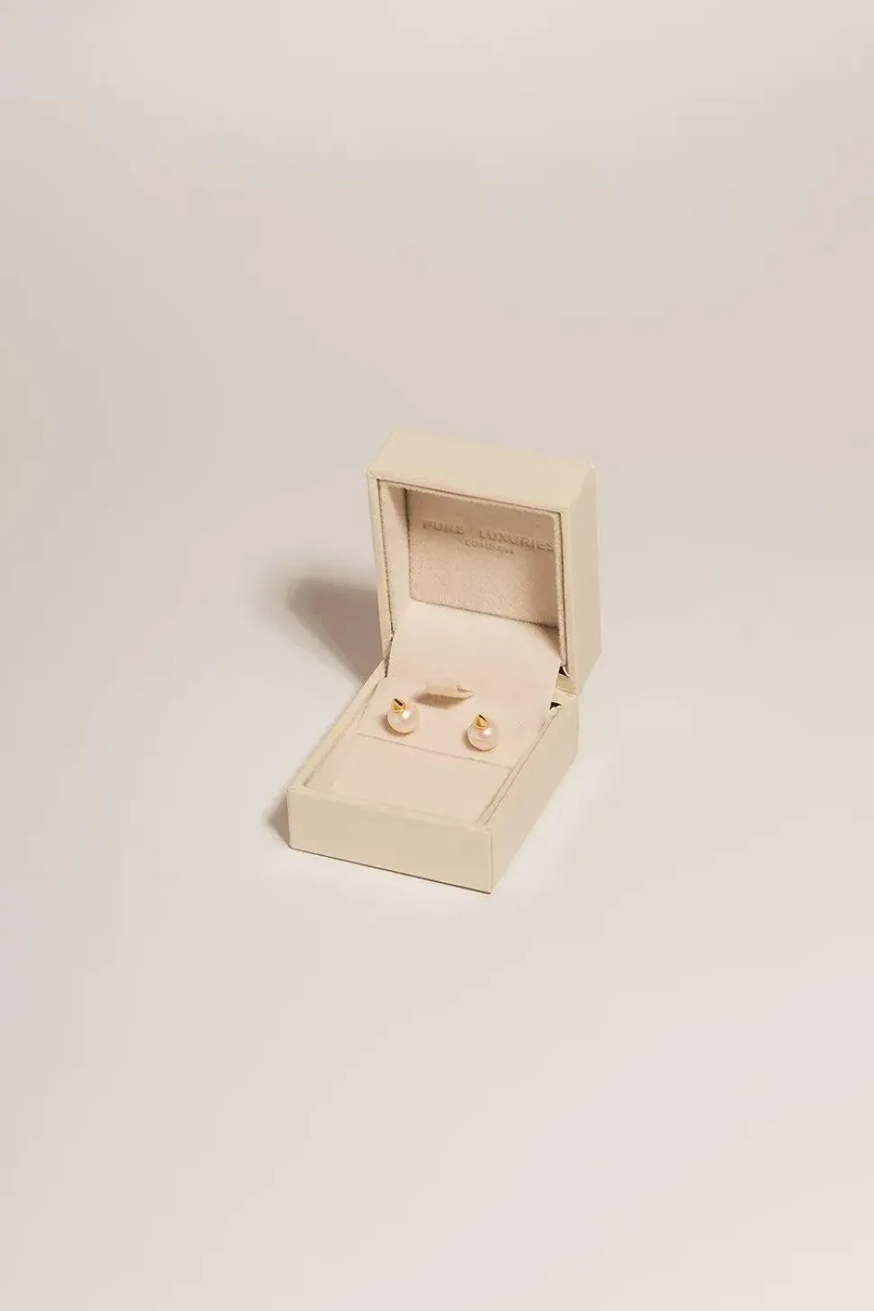 Gift Packaged 'Lysha' 18ct Yellow Gold Plated 925 Silver Cone & Freshwater Pearl Stud Earrings