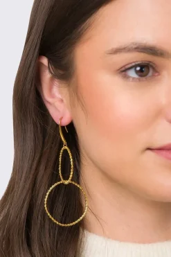 Gift Packaged 'Sakura' 18ct Gold Plated Sterling Silver Earrings