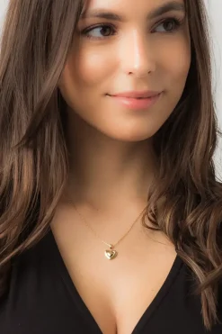 Gift Packaged 'Sumner' 18ct Yellow Gold Plated 925 Silver Heart Pendant Necklace