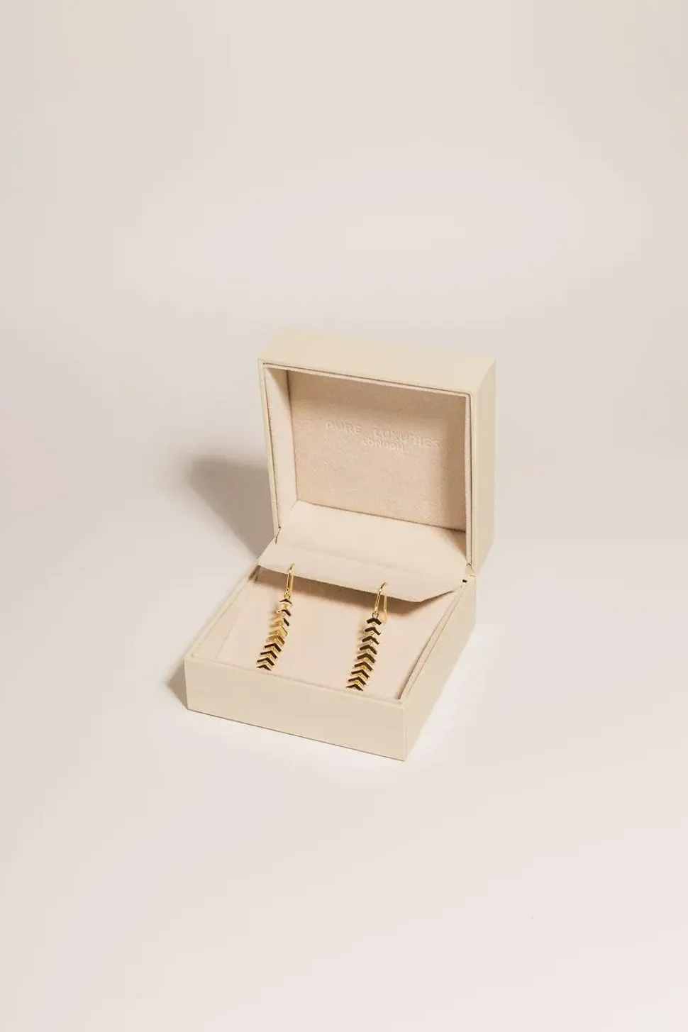 Gift Packaged 'Trudy' 18ct Yellow Gold Plated 925 Silver Minimalist Drop Earrings