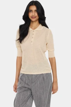 GizetteSZ Half Sleeve Polo Pullover-