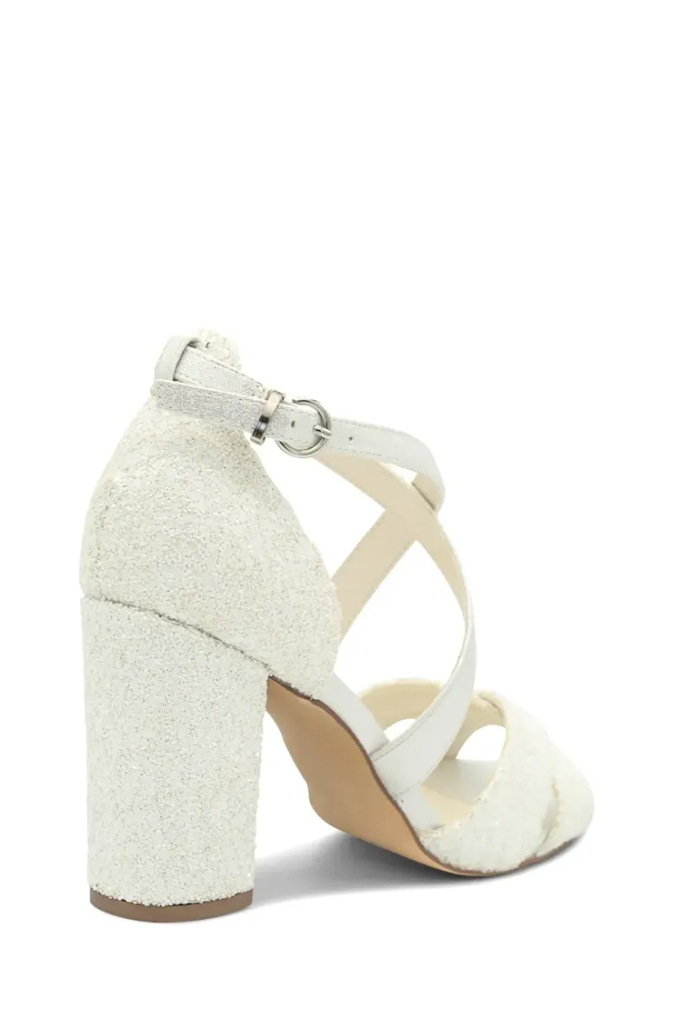 Glitter 'Carina' High Block Heel Sandals