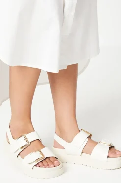 Glow Double Buckle Chunky Sandals