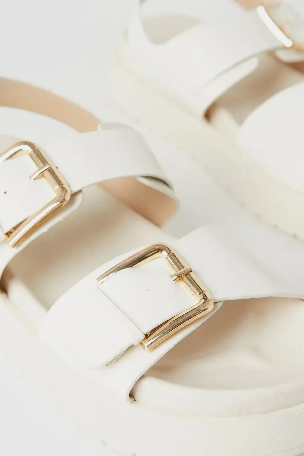 Glow Double Buckle Chunky Sandals