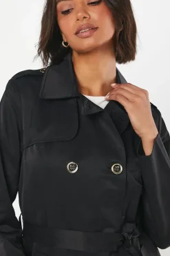 Gold Button Trench Coat