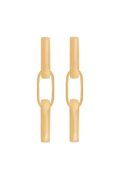Gold Link Drop Earrings