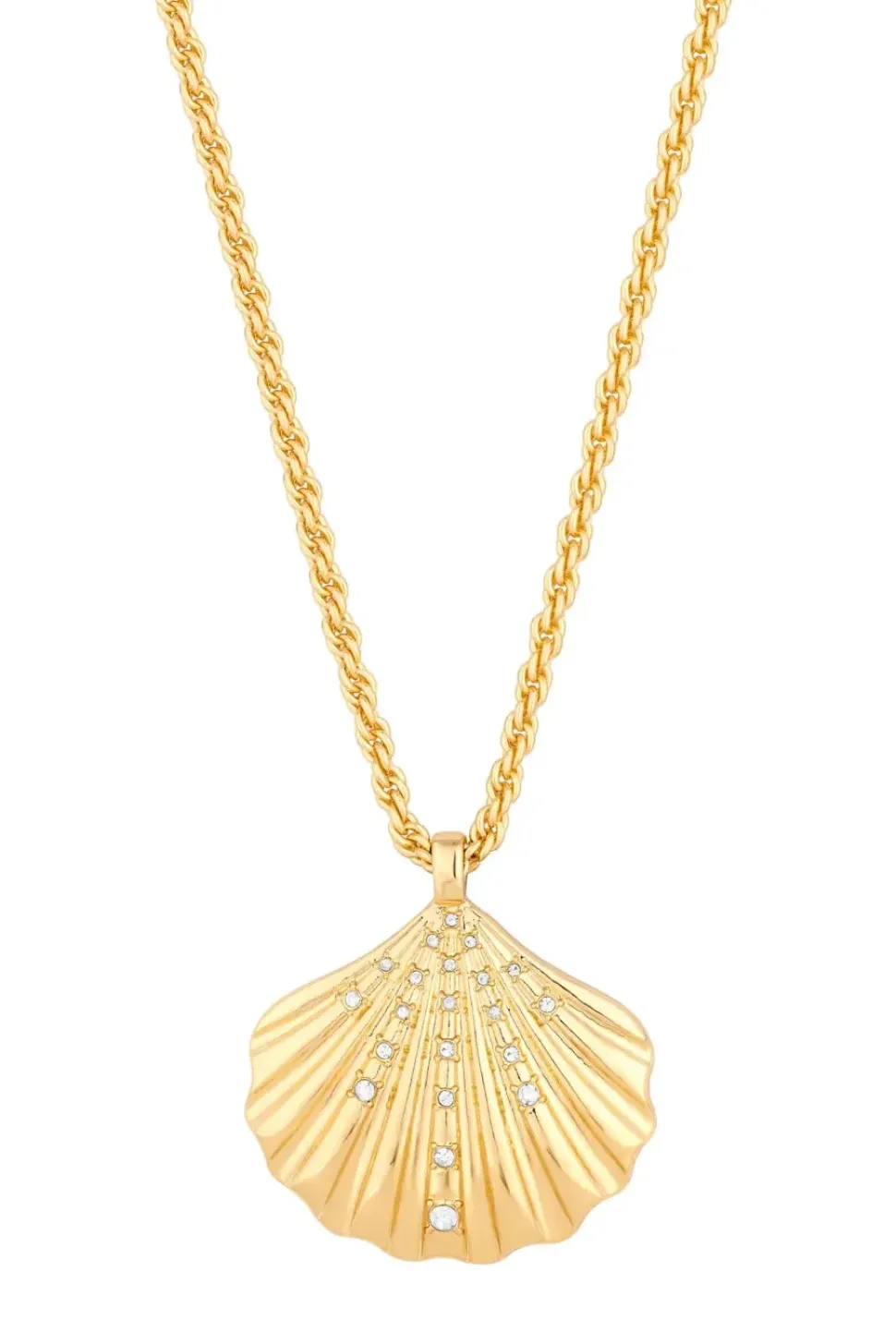 Gold Oversized Shell Necklace - Gift Boxed
