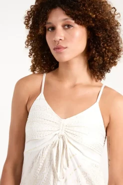 Gold Tie Front Maxi Dress