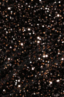 Gold Velvet Sequin Mini Dress