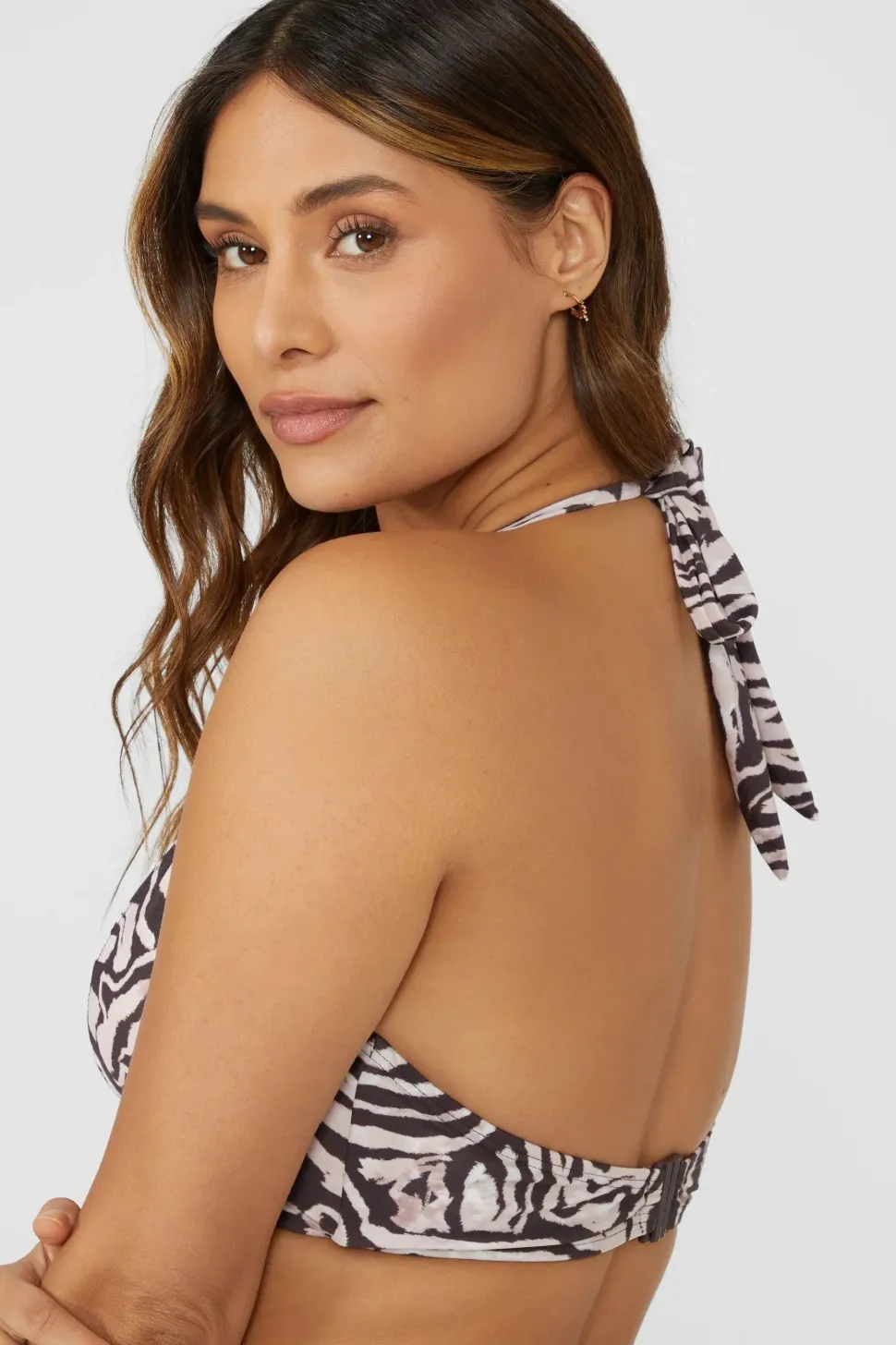 Gorgeous Animal Non Padded Plunge Underwire Bikini Top