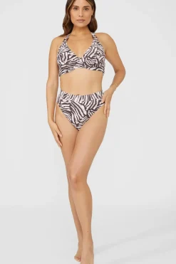Gorgeous Animal Non Padded Plunge Underwire Bikini Top