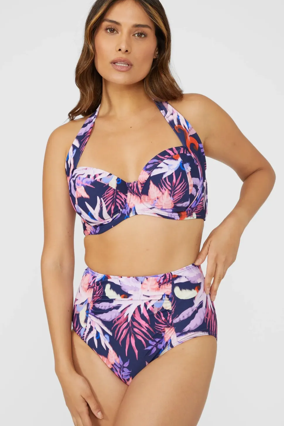 Gorgeous Arianna Palm Non Pad Balcony Bikini Top