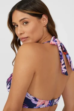 Gorgeous Arianna Palm Non Padded Plunge Underwire Bikini Top