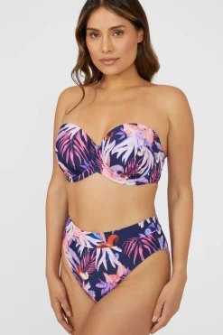 Gorgeous Arianna Palm Padded Strapless Bikini Top