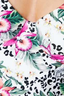 Gorgeous DD+ Jungle Non Pad Plunge Tankini Top