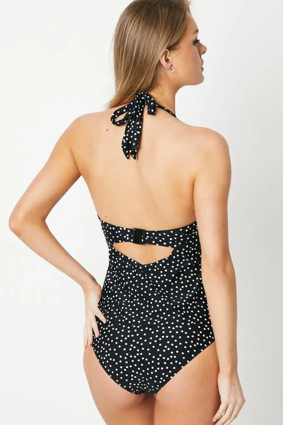 Gorgeous DD+ Spot Non Pad Plunge Tankini Top