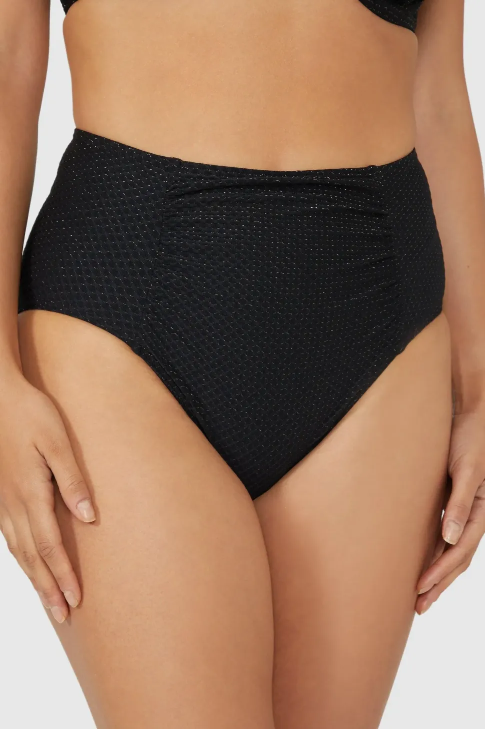 Gorgeous Gold Sparkle High Waist Bikini Bottom