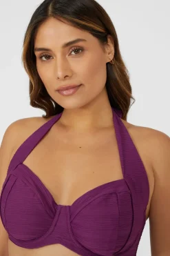 Gorgeous Textured Non Pad Balcony Bikini Top