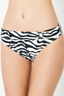 Gorgeous Zebra Bikini Bottom With Ring Detail